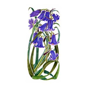 Bells of Blue Stencilled Art v